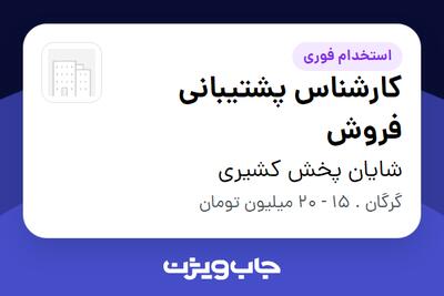 استخدام کارشناس پشتیبانی فروش در شایان پخش کشیری