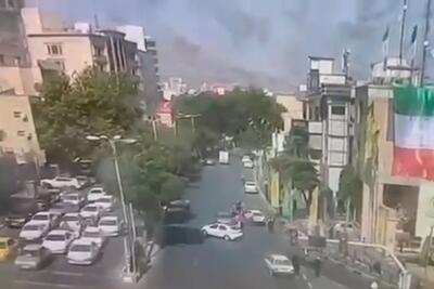 ویدئویی از انفجار ۲۵ خردادماه ۱۴۰۴ در اثر موشک اسرائیل به منطقه تجریش تهران
