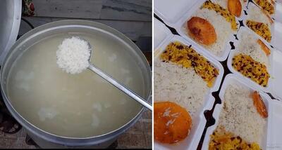 طرز تهیه برنج نذری برای 25 و 50 نفر / نکات مهم برای پخت یه پلوی درجه یک