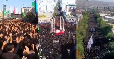 سیل جمعیت زنجانی‌ها در عزای سیدالشهدا در حسینیه اعظم (فیلم)