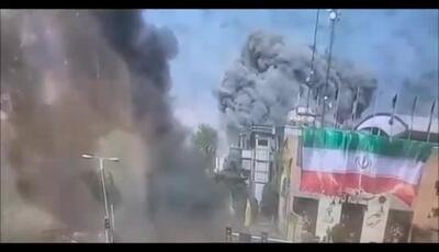 جنایت جنگی آشکار در ۲۵ خردادتصاویر تکان‌دهنده از حمله موشکی رژیم صهیونیستی به غیرنظامیان و خودروهای عبوری در میدان قدس