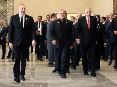 عکس؛  پزشکیان، اردوغان و علی‌اف در یک قاب