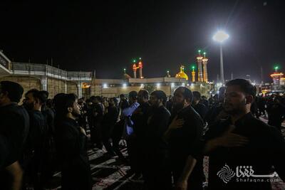 گزارش تصویری: مراسم عزاداری امام حسین(ع) در حرم حضرت معصومه(س)  | شفقنا