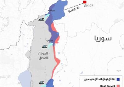 جنوب سوریه جولانگاه ارتش صهیونیستی همزمان با اشتیاق احمد الشرع برای دست‌بوسی نتانیاهو - تسنیم