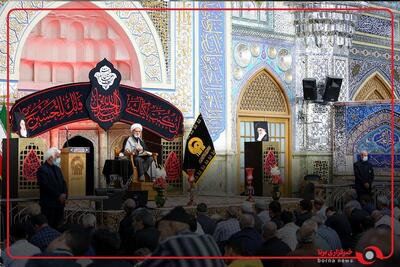 مراسم عزاداری در رواق امام خمینی آستان قدس رضوی
