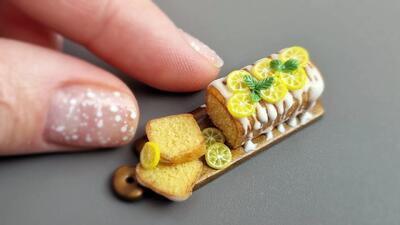 طرز ساخت کیک لیمویی مینیاتوری در خانه !