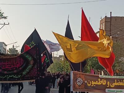 حضور پرشور هیئت های عزادار حسینی در شهرستان مرزی خواف