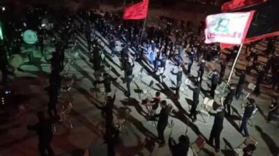 آیین عزاداری شب تاسوعا با حضور گسترده مردم در منظریه