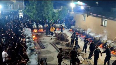 چهل دیگ سنت قدیمی تنکمان در شب تاسوعا