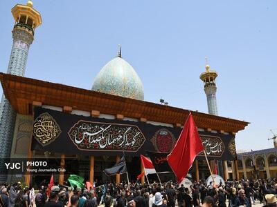 سومین حرم اهل بیت (ع) در سوگ سقای دشت کربلا + فیلم و تصاویر