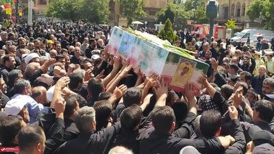 تشییع پیکر شهید عباس حیدری در همدان
