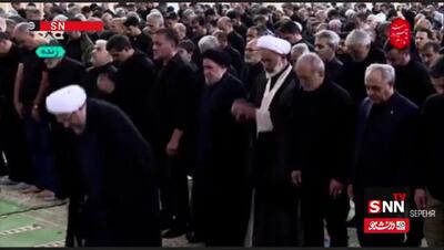 حضور رئیس جمهور کشورمان در نماز ظهر عاشورا در شهر تبریز + فیلم