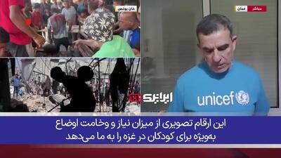 گزارش تکاندهنده یونیسف کودکان غزه از سوء‌تغذیه جان می‌دهند! + فیلم