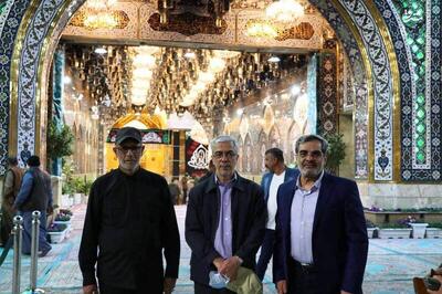 عکس/ حضور شهیدان باقری ربانی و محرابی در بارگاه سیدالشهدا(ع)