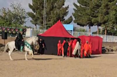 مراسم عزاداری و شبیه خوانی در بندرشرفخانه شهرستان شبستر