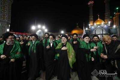 گزارش تصویری: دسته عزاداری علما و فضلا در شب عاشورا | شفقنا