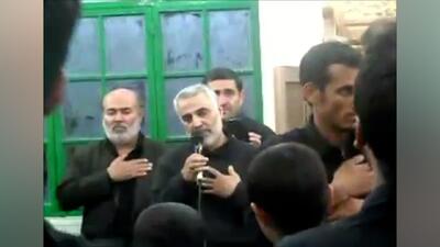 نوحه‌خوانی حاج‌قاسم در مراسم عزاداری محرم + فیلم