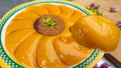 طرز تهیه حلوا شیرازی کشدار بدون نیاز به تفت دادن آرد