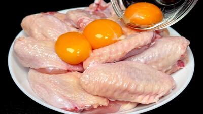 طرز تهیه بال مرغ سوخاری با تخم مرغ بدون نیاز به سرخ کردن و کبابی کردن
