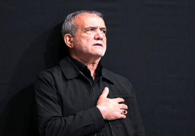 عکسی از حضور پزشکیان در جمع عزاداران اردبیلی