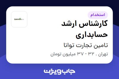 استخدام کارشناس ارشد حسابداری در تامین تجارت توانا