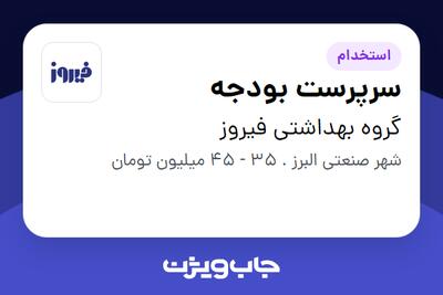 استخدام سرپرست بودجه در گروه بهداشتی فیروز
