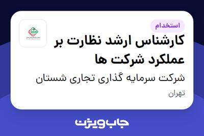 استخدام کارشناس ارشد نظارت بر عملکرد شرکت ها در شرکت سرمایه گذاری تجاری شستان