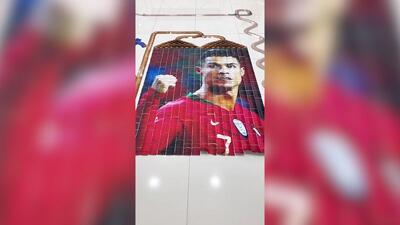 خلاقیت جالب هنرمند چینی در به تصویر کشیدن چهره کریستیانو رونالدو با دومینو