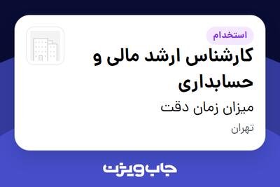 استخدام کارشناس ارشد مالی و حسابداری در میزان زمان دقت