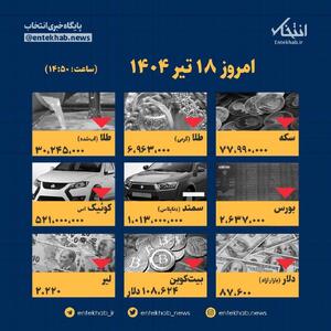 اینفوگرافیک / امروز ۱۸ تیر قیمت‌ها چقدر است؟