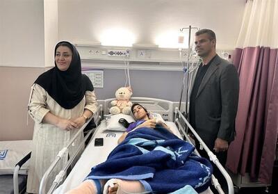 عیادت ساعی از تکواندوکاری که در حملات رژیم صهیونی مجروح شد - تسنیم
