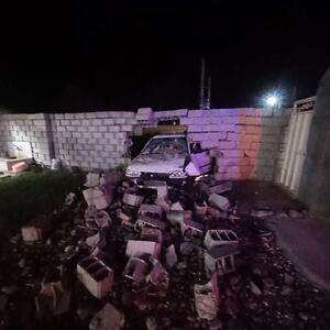 پنج مصدوم براثر تصادف پراید با دیوار در گنبدکاووس