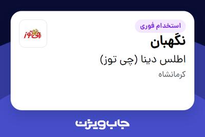 استخدام نگهبان - آقا در اطلس دینا (چی توز)
