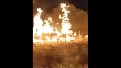 تصاویری از آتش سوزی در مناطق علوی‌نشین / نیرو‌های الجولانی برای مهار آتش اقدام نمی‌کنند (فیلم)