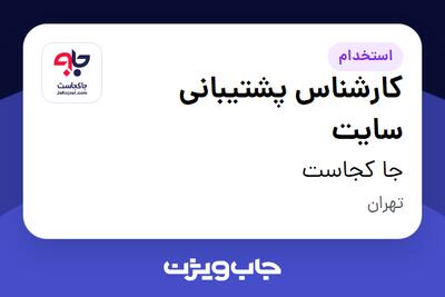 استخدام کارشناس پشتیبانی سایت - خانم در جا کجاست