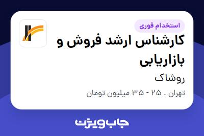 استخدام کارشناس ارشد فروش و بازاریابی - خانم در روشاک
