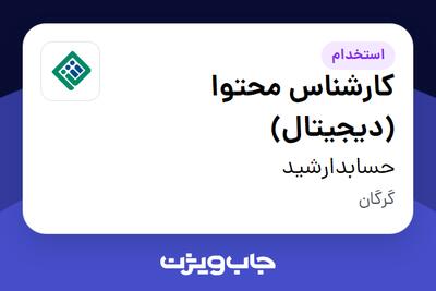 استخدام کارشناس محتوا (دیجیتال) در حسابدارشید