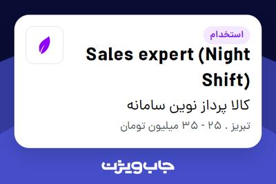 استخدام Sales expert (Night Shift) در کالا پرداز نوین سامانه