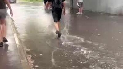 طوفان و تگرگ پس از گرمای بی سابقه مسکو