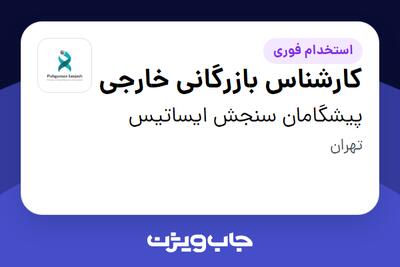 استخدام کارشناس بازرگانی خارجی در پیشگامان سنجش ایساتیس