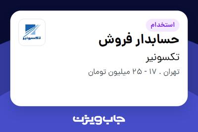 استخدام حسابدار فروش در تکسونیر