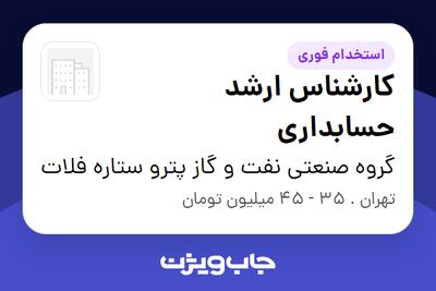 استخدام کارشناس ارشد حسابداری - خانم در گروه صنعتی نفت و گاز پترو ستاره فلات