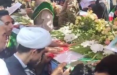 تصاویری از وداع مردم کاشان با شهدای اقتدار ایران