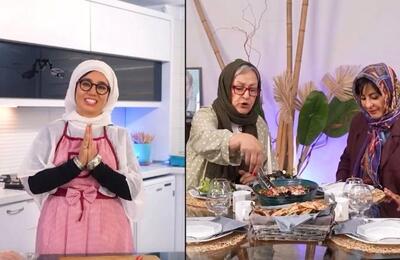 دعوای مریم امیر جلالی و سیما تیر انداز در شام ایرانی: آدم باید بخوره و بمیره! (ویدیو)