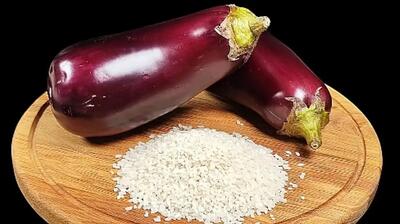 طرز تهیه شام رژیمی ساده با برنج و بادمجان