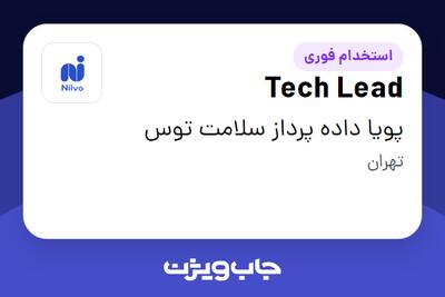 استخدام Tech Lead در پویا داده پرداز سلامت توس