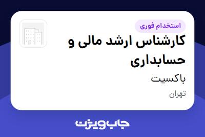 استخدام کارشناس ارشد مالی و حسابداری در باکسیت