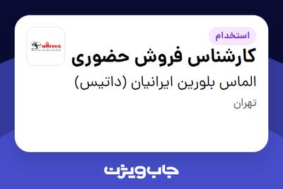 استخدام کارشناس فروش حضوری - آقا در الماس بلورین ایرانیان (داتیس)