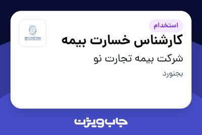استخدام کارشناس خسارت بیمه در شرکت بیمه تجارت نو