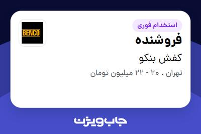 استخدام فروشنده - آقا در کفش بنکو